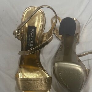 Dolce & Gabbana Metallic Gold Heels